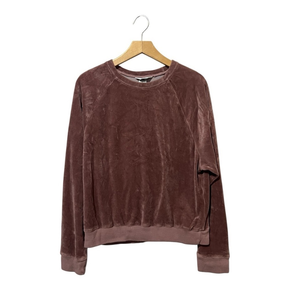 Women's Brown Velvet Sweater